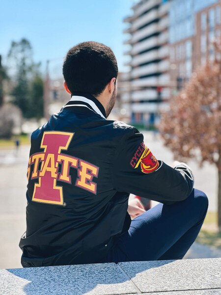 Pro Standard Iowa State Black Satin Jacket